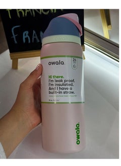 Owala FreeSip Insulated Stainless Steel Water Bottle with Straw for Sports and Travel, BPA-Free, 32-Ounce, Good Egg pink  - Image 5