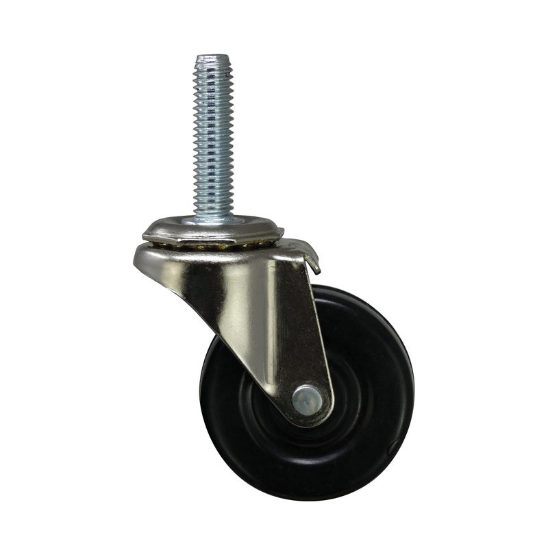 Shepherd Hardware 9344 2-Inch Threaded Stem Casters, 5/16-Inch Stem Diameter, 80-lb Load Capacity, (Pack of 2) , Black - Image 2