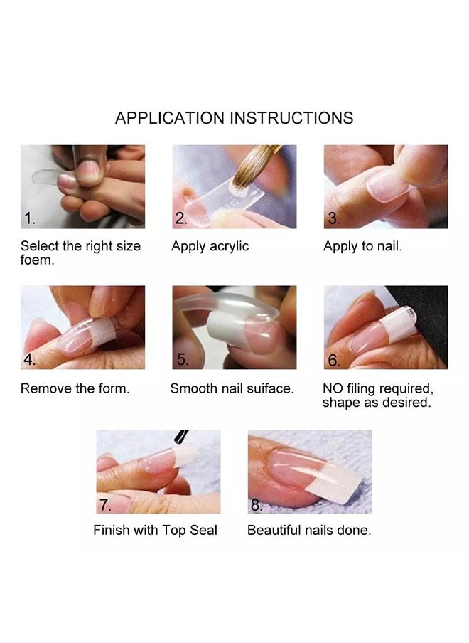 brunson Dual Nail Forms for Poly Extension Gel Pre-shaped False Tips with Scale 120pcs Manicure Tool for Nail Extensions Mold Nail Tips Acrylic Nails False Nails Manicure Tool  - Image 2