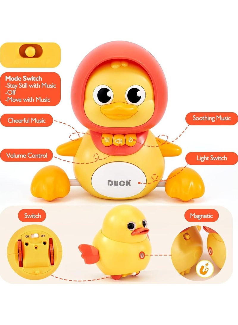 3 Pcs Musical Duck Crawling Baby Toys Set with Music & Light for Baby 6 to 12 Months, Crawling Baby Toys Early Learning Educational Toy - Image 4