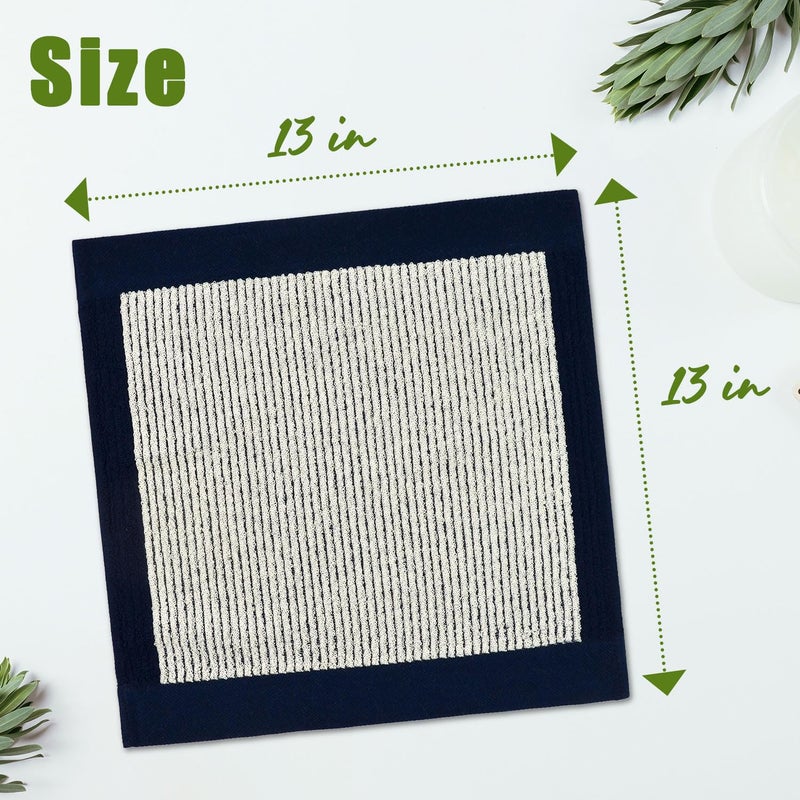 Cleanbear Wash Cloths 12 Pack Washcloths for Your Face and Body, Bathroom Towels for Showering, 13â€ x 13â€ Large Washcloth Set, Navy-Blue - Image 2