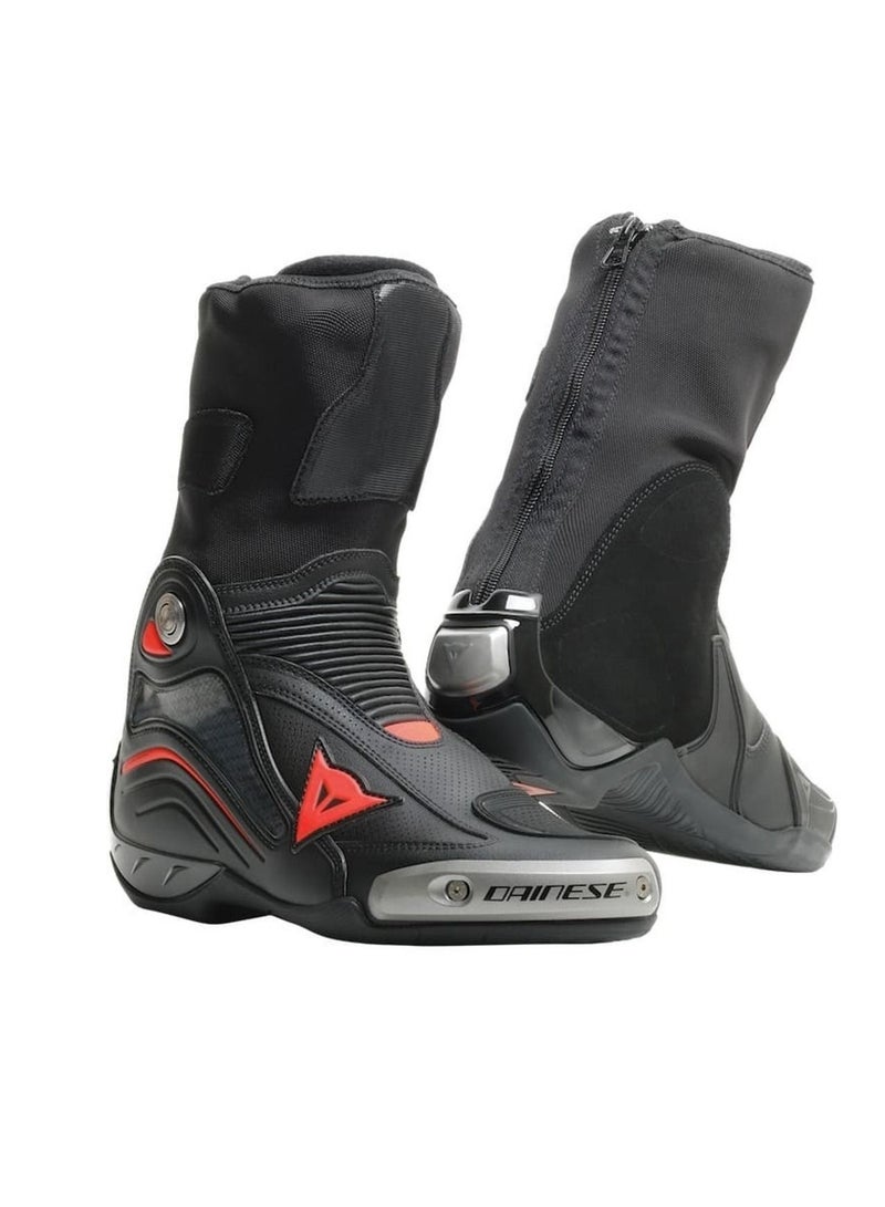 Dainese Axial D1 Air Motorcycle Boots Black-Fluro-Red - Image 1