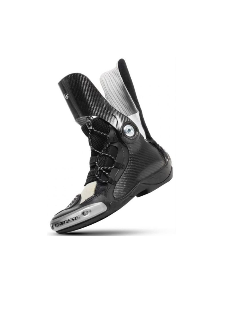 Dainese Axial D1 Air Motorcycle Boots Black-Fluro-Red - Image 2