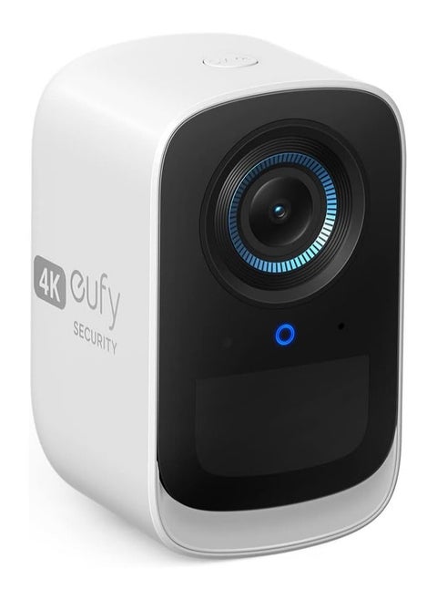 كاميرا eufy Security eufyCam 3C الإضافية، كاميرا أمان لاسلكية خارجية، كاميرا 4K مع مساحة تخزين محلية قابلة للتوسيع، الذكاء الاصطناعي للتعرف على الوجه، أضواء كاشفة، بدون رسوم شهرية، يتطلب HomeBase 3.