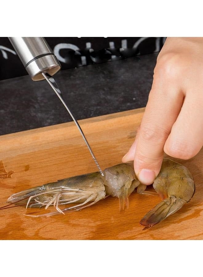 (2 Pack) Stainless Steel Shrimp Line Knife+ Shrimp Peeler, Shrimp line tool Easily Remove Fish Scales shrimp shells Feather for Kitchen Tools (2021 Newest)  - Image 4