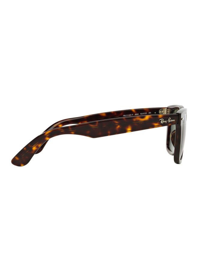 Ray-Ban Unisex Full Rim Rectangular Sunglasses - RB2140 902 52 - Lens Size: 52 mm - Black - Image 3