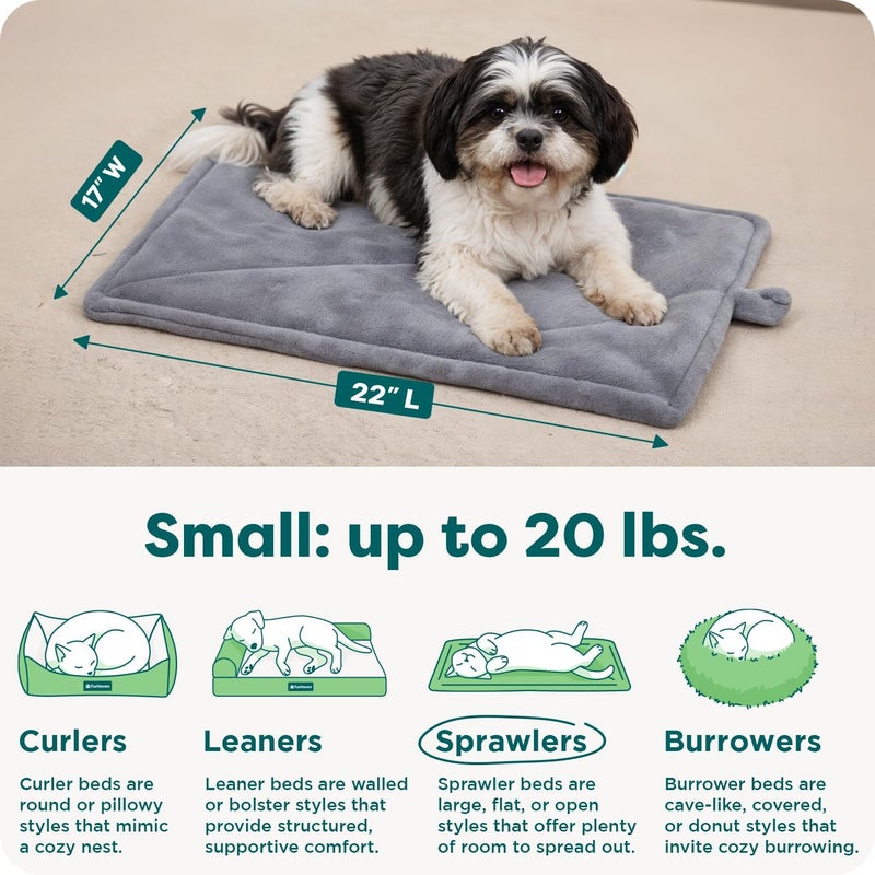 Furhaven Pet Dog Bed Heating Pad | ThermaNAP Quilted Faux Fur Insulated Thermal Self-Warming Pet Bed Pad for Dogs & Cats, Gray, Small - Image 3