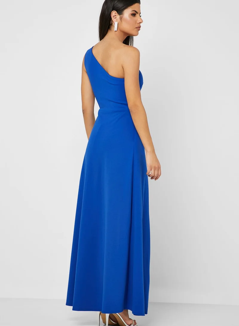QUIZ One Shoulder Ruffle Dress