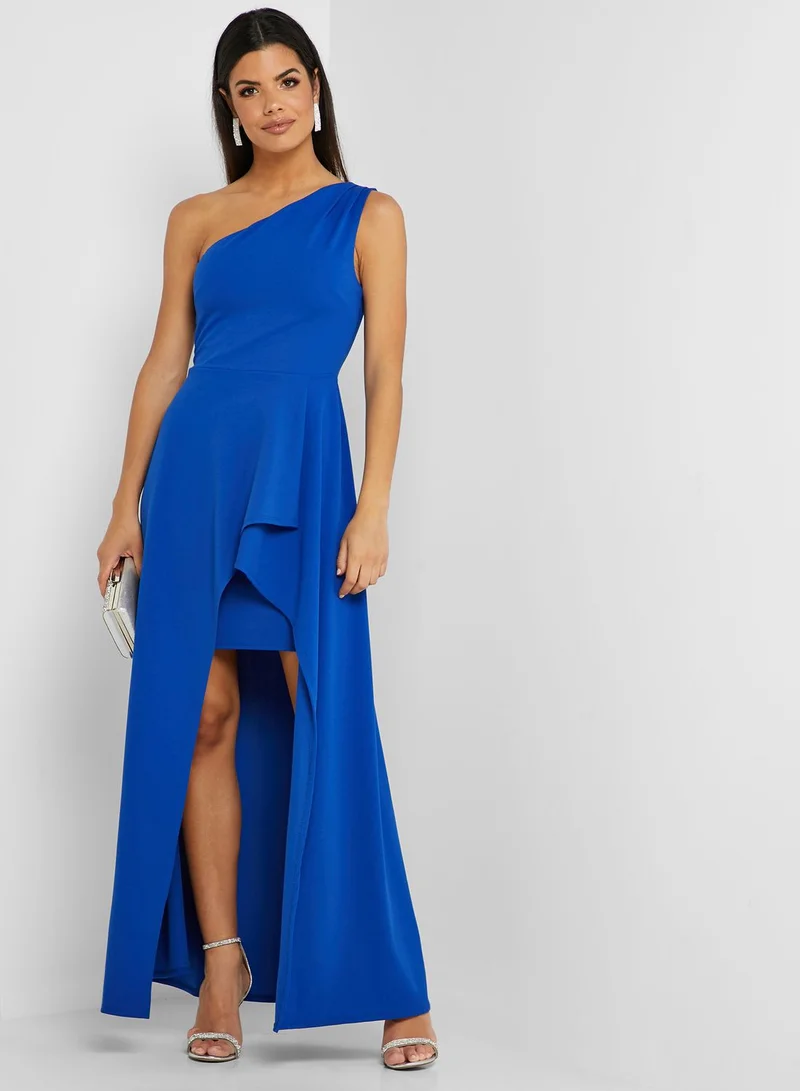 QUIZ One Shoulder Ruffle Dress