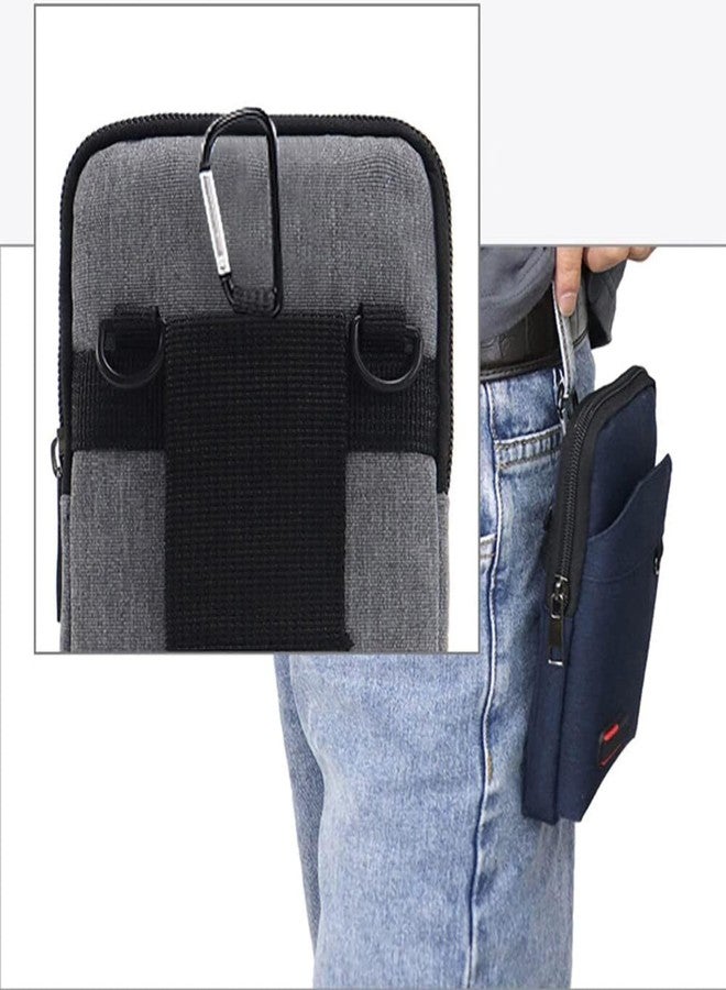 LOVELUX Mobile Sling Crossbody Shoulder Bag for Men & Women | Small Cross-Body Side Bag Purse for Mobile, Cell Phone, Cash & Card, Holster for Travel, Oxford Fabric (Gray-White) - Image 5