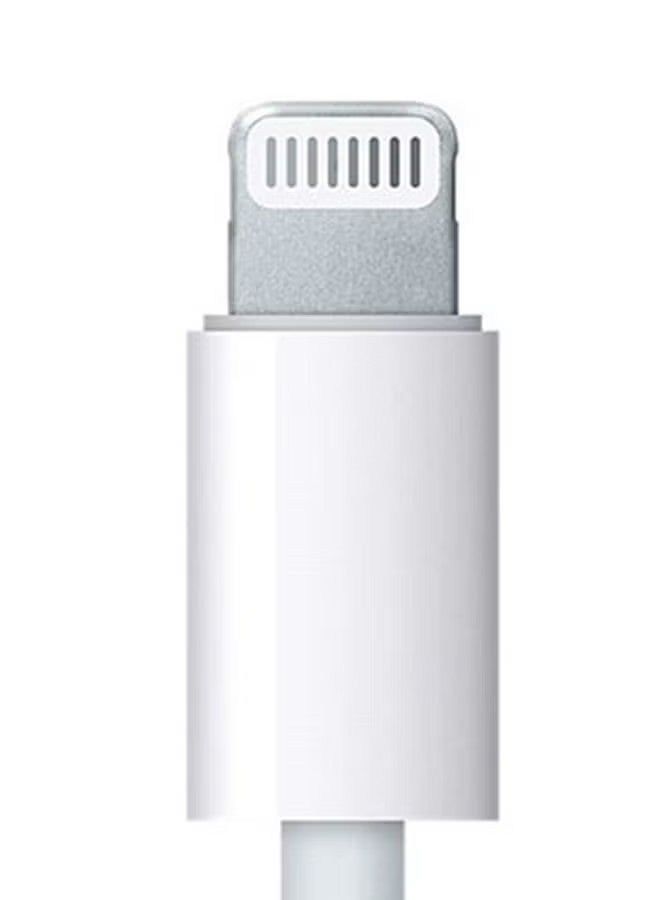USB Lightning To USB 3.5mm Headphone Jack Adapter White - Image 3