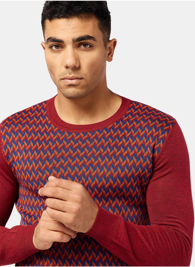TOWN TEAM - Chevron Pattern Pullover - Image 1
