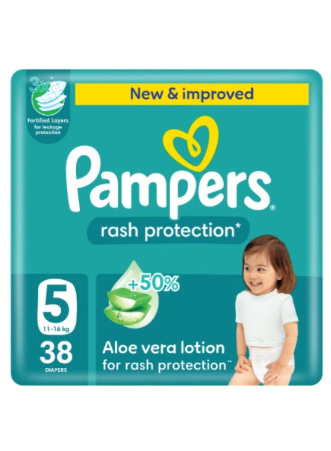 Aloe Vera Taped Diapers Size 5 Jumbo Pack 38 Count
