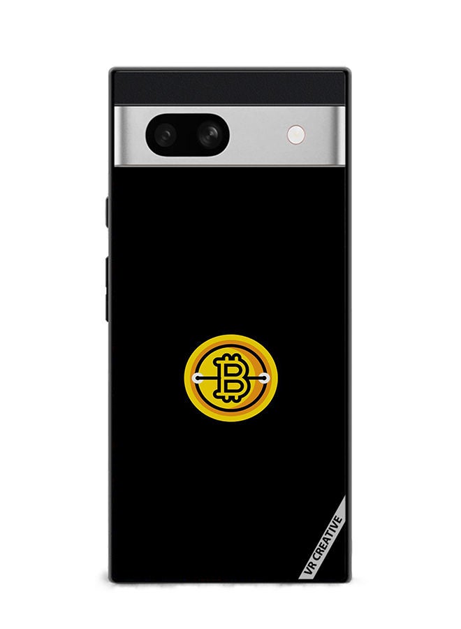 VR CREATIVE Protective Case Cover For Google Pixel 7a Bitcoin Design Multicolour - Image 1