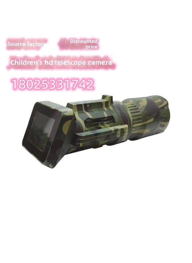 Generic Outdoor 16x Zoom HD 1080p Camouflage Children Telescope Camera Camera Recorder-Body Color:32G High Speed Memory Card  - Image 2