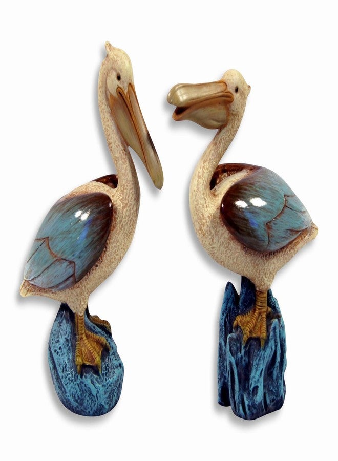SC Hand Painted Lover Pelican Bird Couple Figurine 4.75" (Set of 2) - Image 1