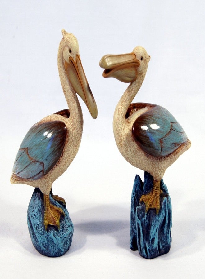 SC Hand Painted Lover Pelican Bird Couple Figurine 4.75" (Set of 2) - Image 2
