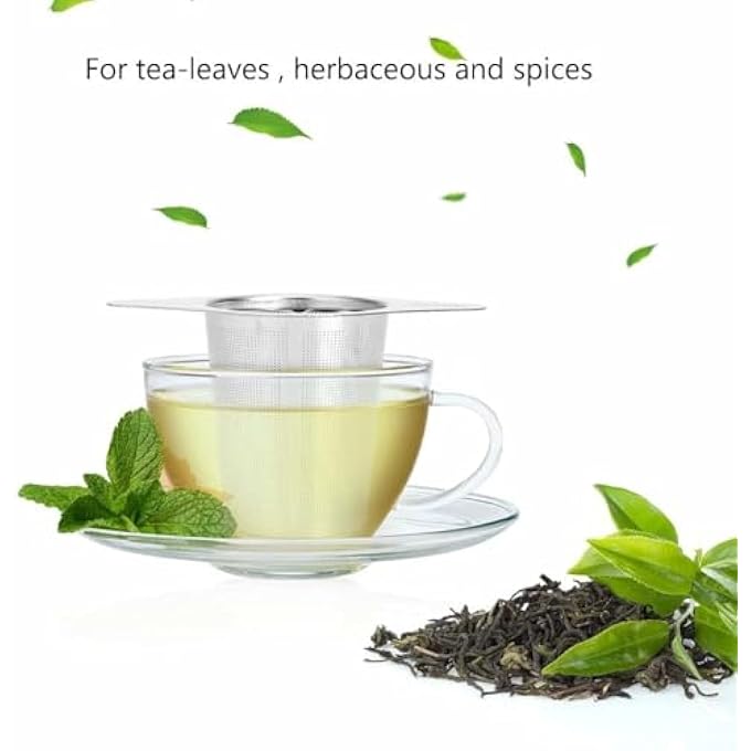 Khazna Stainless Steel Tea Infuser Premium Tea Strainer With Two Handles  Large Capacity For Loose Tea Leaf Classic Metal Mesh Tea Filter For Cups Mugs Teapots - Image 5