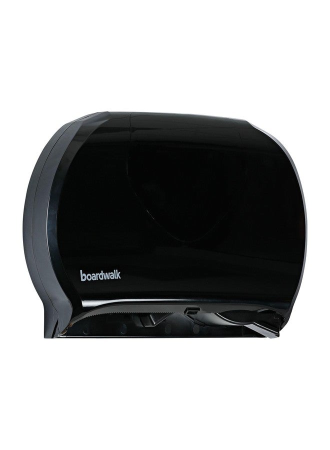 Boardwalk BWK1529 Jumbo Twin Toilet Tissue Dispenser, 20.25 x 12.25, Black - Image 2