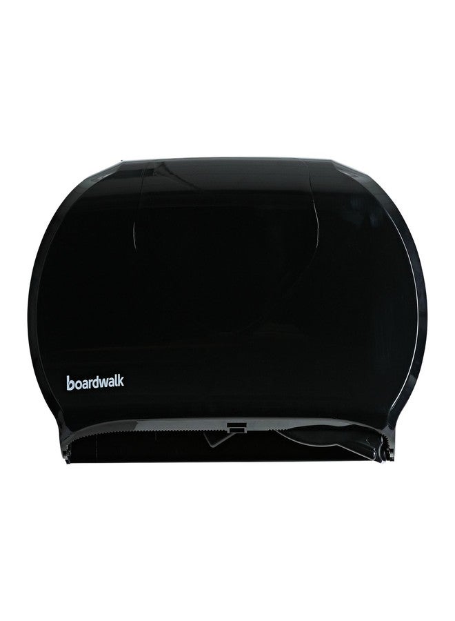 Boardwalk BWK1529 Jumbo Twin Toilet Tissue Dispenser, 20.25 x 12.25, Black - Image 1