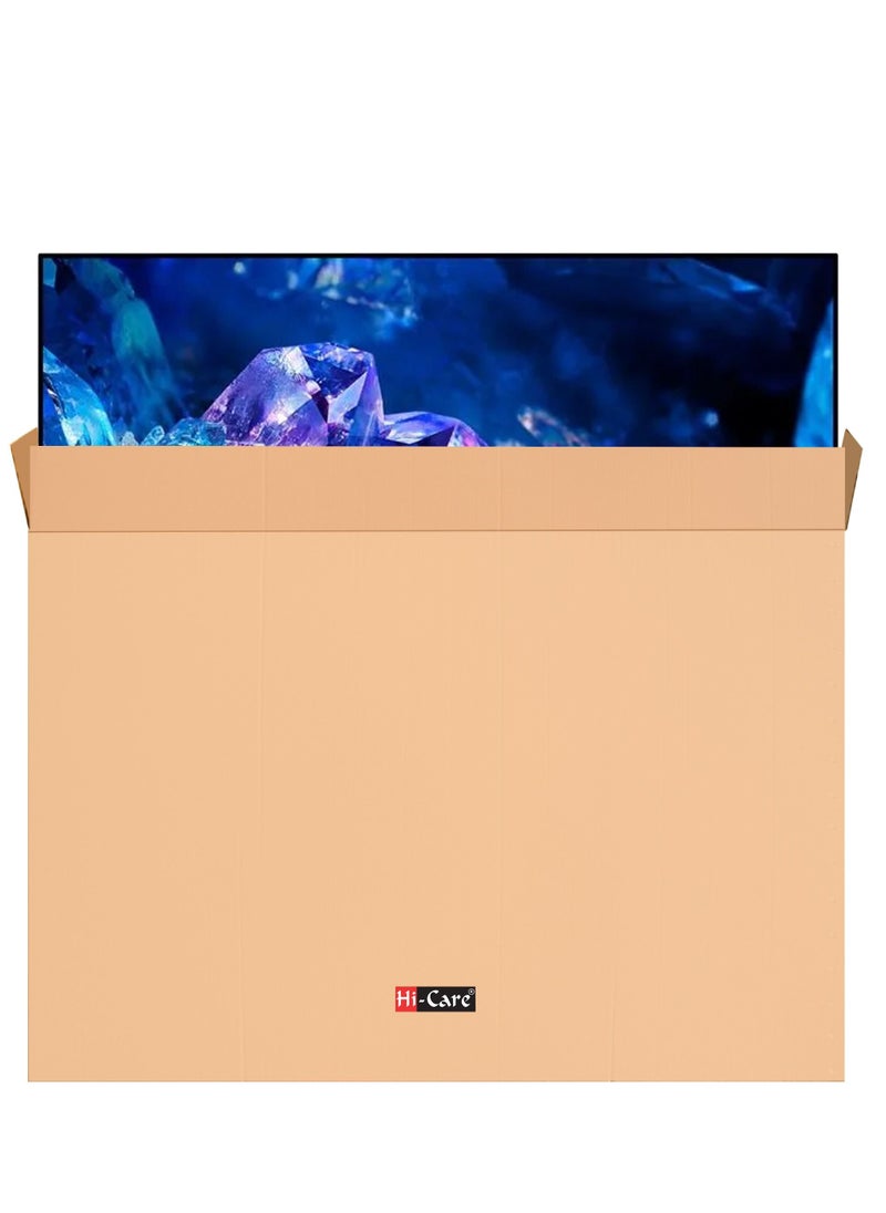 Hi Care - TV/Picture/Mirror Moving Box 53"x 8"x 35"Organizer Box Storage Box Cardboard Box Carton Box for Moving and Shipping TV Box 55 inch TV Packing Box 5Ply - Image 1