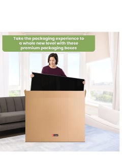 Hi Care TV/Picture/Mirror Moving Box 53"x 8"x 35"Organizer Box Storage Box Cardboard Box Carton Box for Moving and Shipping TV Box 55 inch TV Packing Box 5Ply  - Image 5