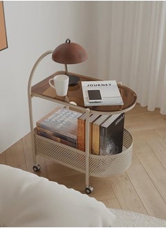 ALMUFARREJ Elegant Glass Top Wheeled Hospitality Trolley  - Image 4