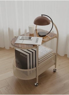 ALMUFARREJ Elegant Glass Top Wheeled Hospitality Trolley  - Image 5