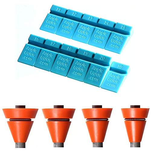 Wedgek AZ4 Angle Guides Combo, Blue for Sharpening Stones, Orange for Rods - Image 1