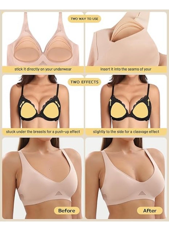 Bra Pad Breast Enhancers Self-Adhesive Bra Pads Insert Removable Triangle Push Up Sticky Bra Cups Inserts Breast Lifter for Bikini Swimsuit, 26  - Image 3