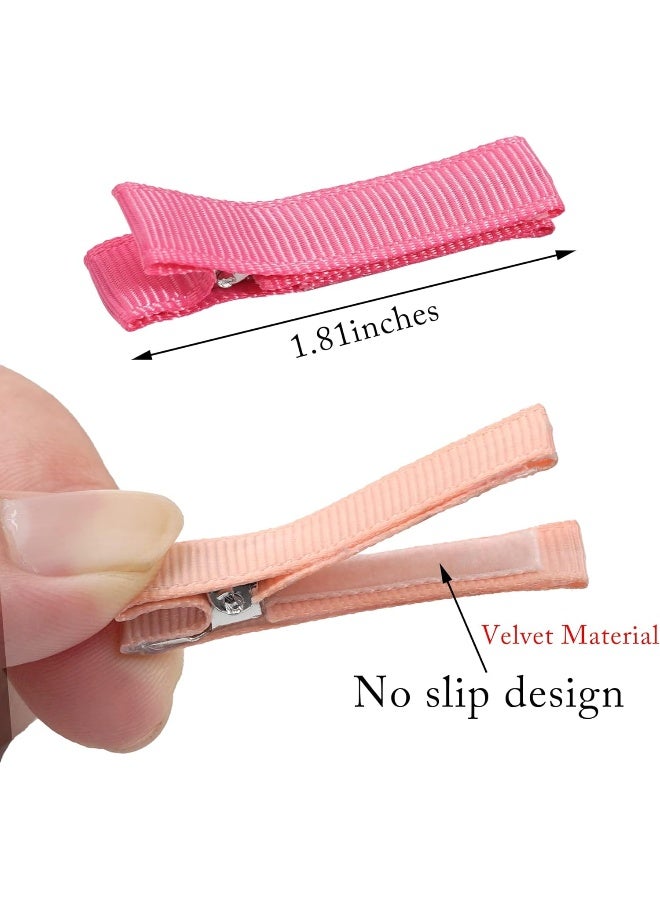 Qearl 50PCS 1.8" Fully Lined DIY Alligator Hair Clips Hair Barrettes for Fine Hair Infants Baby Girls Toddlers Kids In Pairs - Image 2