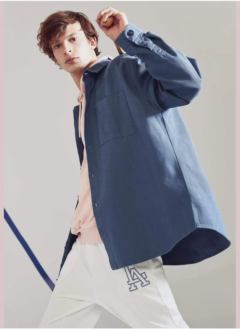 DeFacto Basic Long Sleeve Shirt Jacket