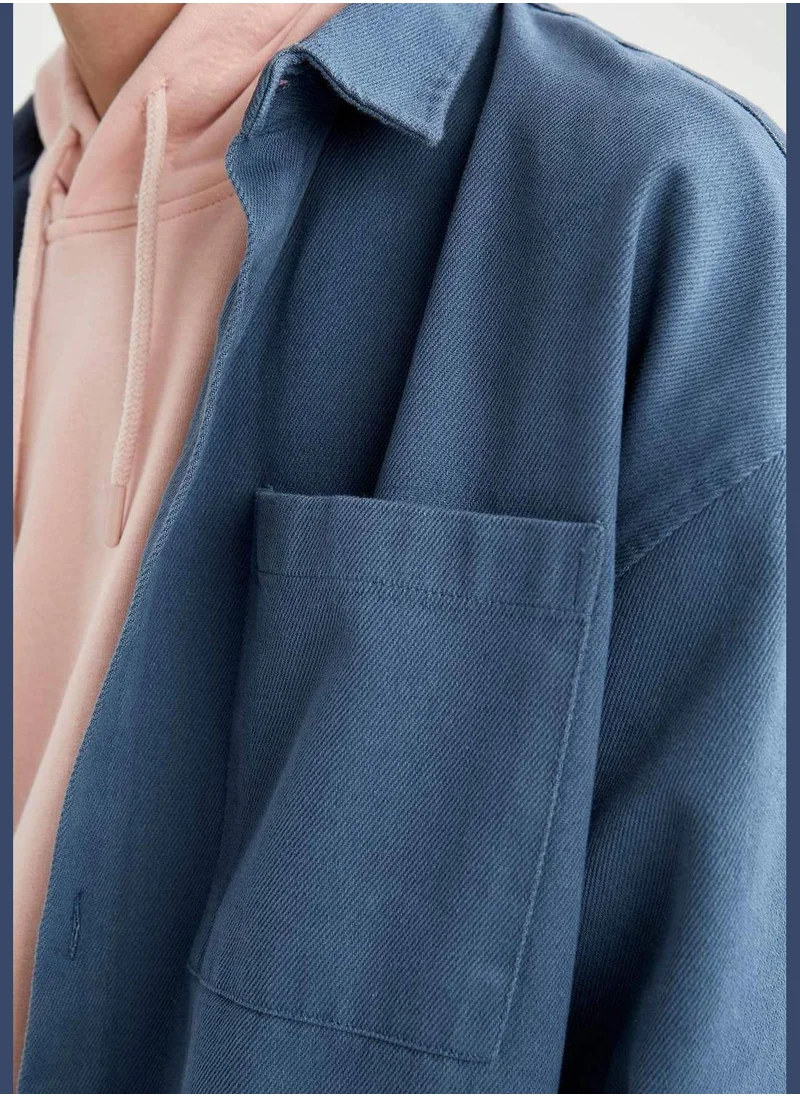 DeFacto Basic Long Sleeve Shirt Jacket