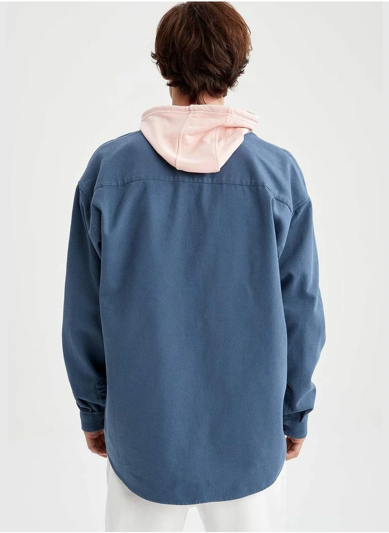 DeFacto Basic Long Sleeve Shirt Jacket