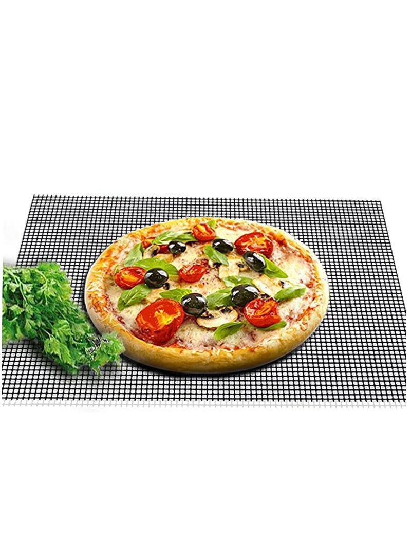 KASTWAVE BBQ Grill Mesh Mat Set 3 PCS, Non Stick Grilling Mesh Reusable Heat Resistant BBQ Teflon Grill Mats for Grilling, Cooking, Baking, Barbecue and Oven - Image 2