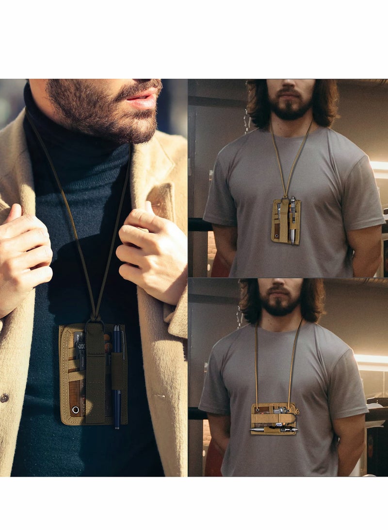 Tactical ID Card Holder with Detachable Quick Rip-Away Design, Key Ring & Adjustable Neck Lanyard for Easy Access - Image 5