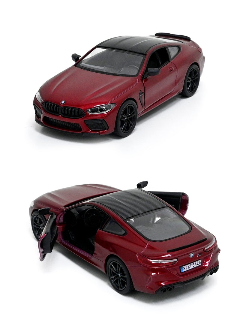 Kinsmart BMW M8 Competition Coupe 1/38 Scale Die Cast Metal Doors Openable Pull Back Action Toy Car  - Image 1