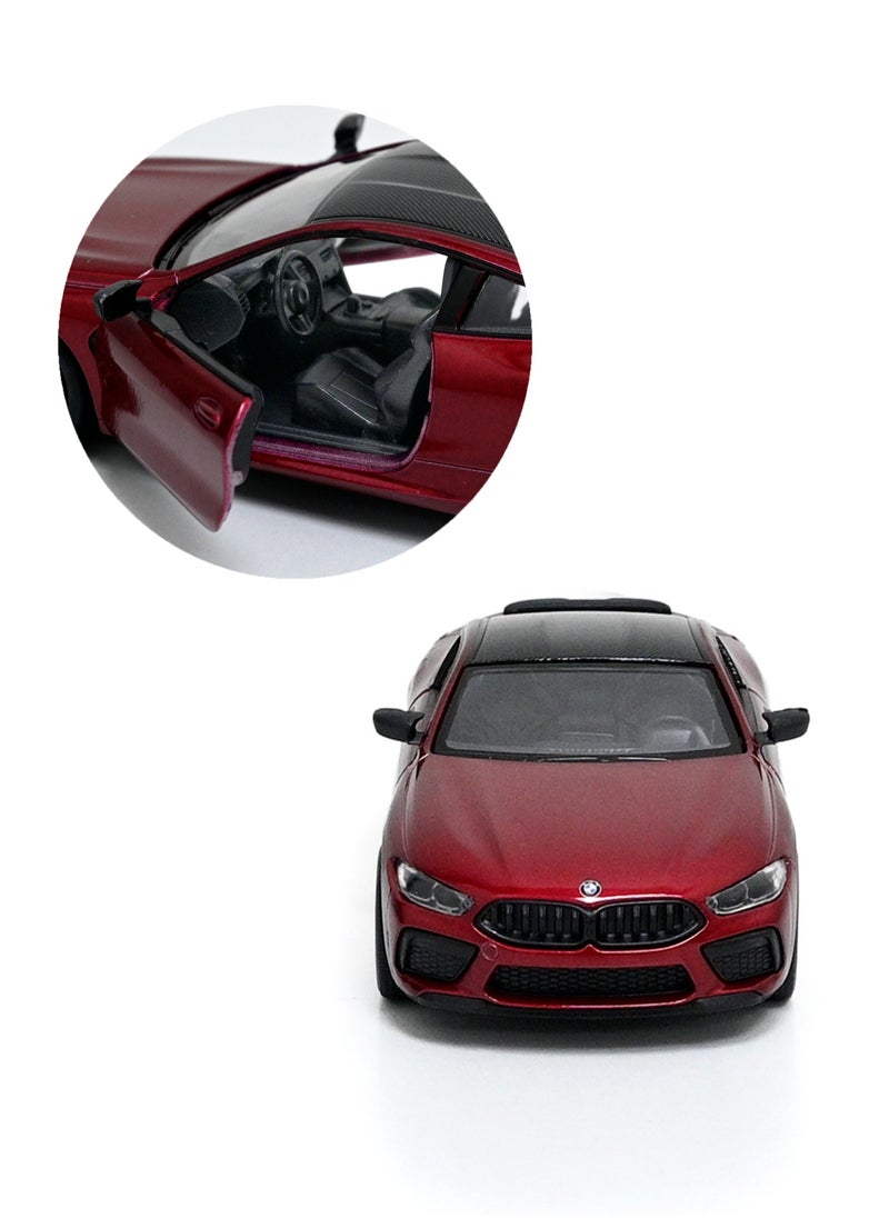 Kinsmart BMW M8 Competition Coupe 1/38 Scale Die Cast Metal Doors Openable Pull Back Action Toy Car  - Image 3