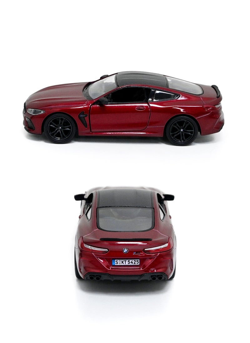 Kinsmart BMW M8 Competition Coupe 1/38 Scale Die Cast Metal Doors Openable Pull Back Action Toy Car  - Image 2