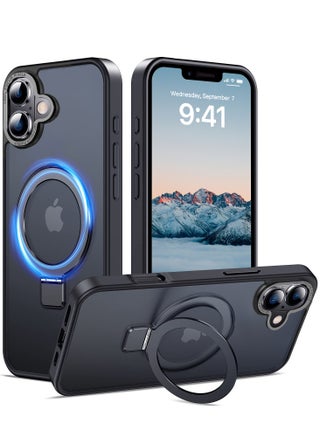 iPhone 16 MagSafe Case with Magnetic Invisible Stand,【Full Shockproof Protection】Matte Back Phone Cover with Magnet Kickstand for Apple 16 (2024)(Black) - pzsku/Z56E783253B6D67B522F7Z/45/_/1725520639/e5cabd1f-78ba-4e8a-8ac6-80fed4a26a20