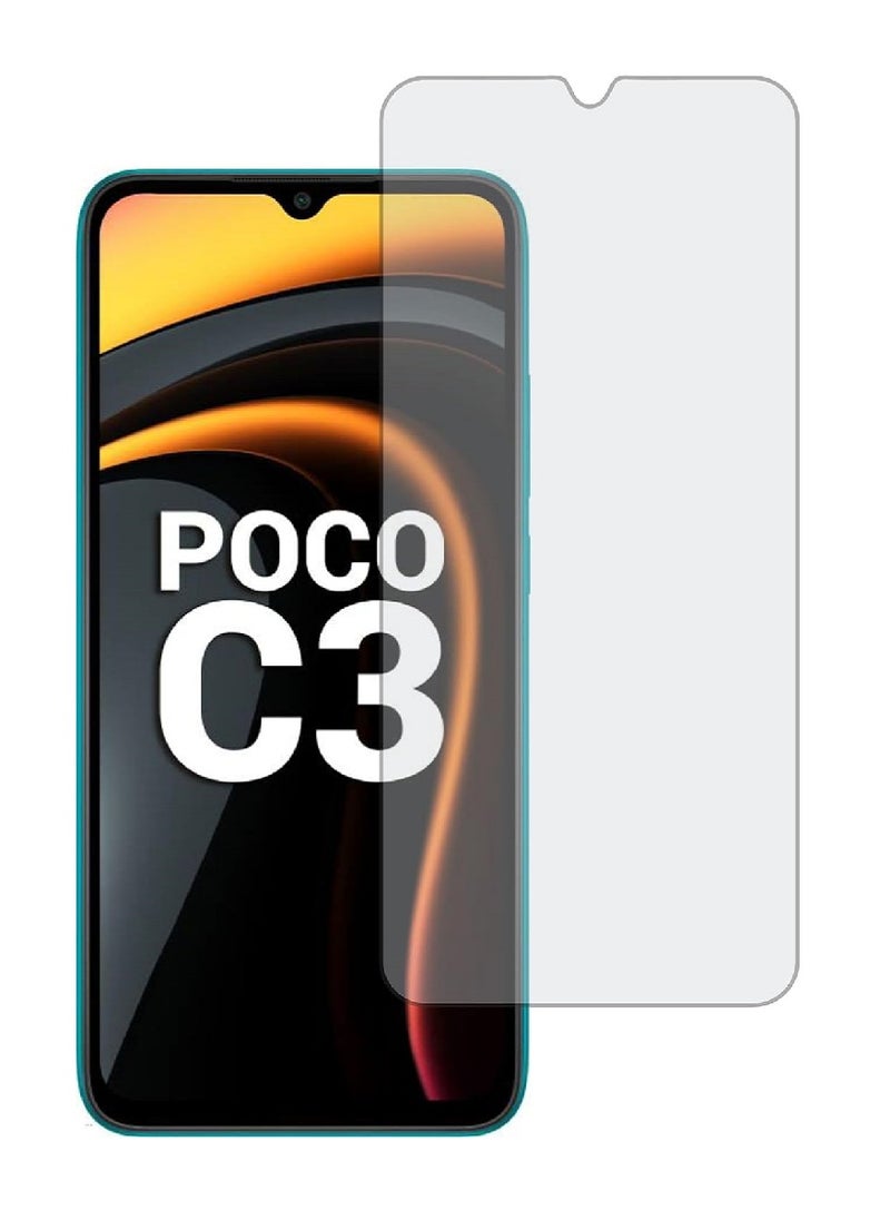 Super Tempered Glass Screen Protector Clear Designed For Xiaomi Poco C3 Full Screen Coverage And Bubble Free - Image 1