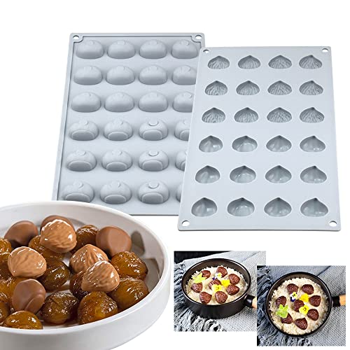 mostsom Mini Chestnut Chocolate Mold,Silicone Molds,Small Jelly Bean,Pastry,Candy,Fondant Molds (Chestnut K) - Image 3