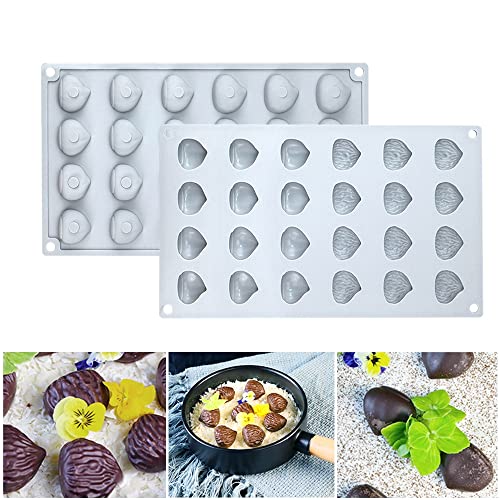 mostsom Mini Chestnut Chocolate Mold,Silicone Molds,Small Jelly Bean,Pastry,Candy,Fondant Molds (Chestnut K) - Image 2