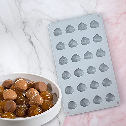 mostsom Mini Chestnut Chocolate Mold,Silicone Molds,Small Jelly Bean,Pastry,Candy,Fondant Molds (Chestnut K) - Image 5