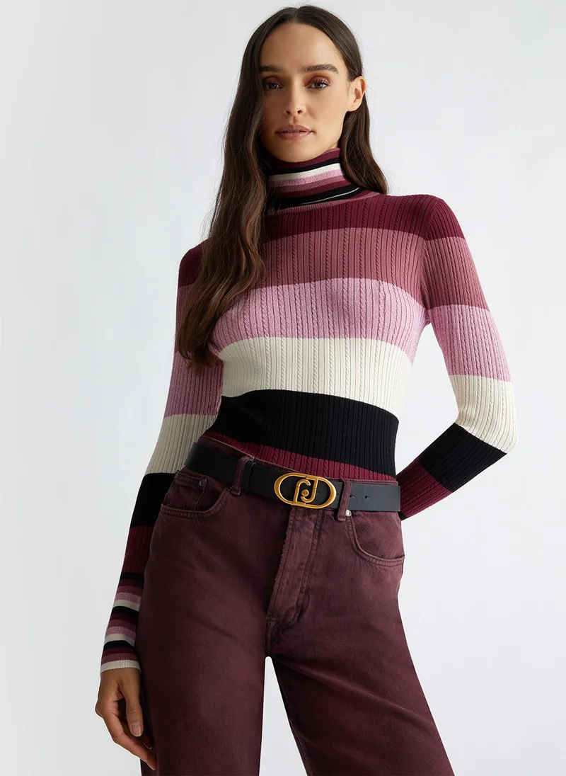 Liu Jo Drummed belt with logo