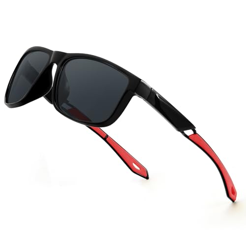 Karsaer Classic Polarized Sunglasses For Men Mirrored Lens Square Sports Cycling Glasses E1190 - Image 1