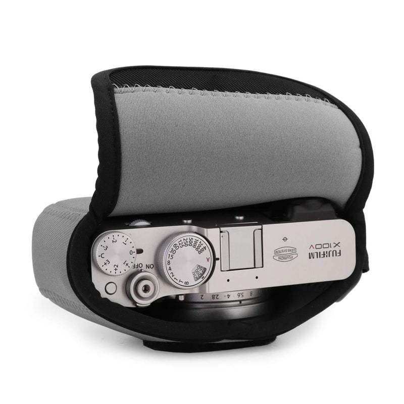 MegaGear MG1898 Ultra Light Neoprene Camera Case Compatible With Fujifilm X100V - Gray, PU Leather - Image 3