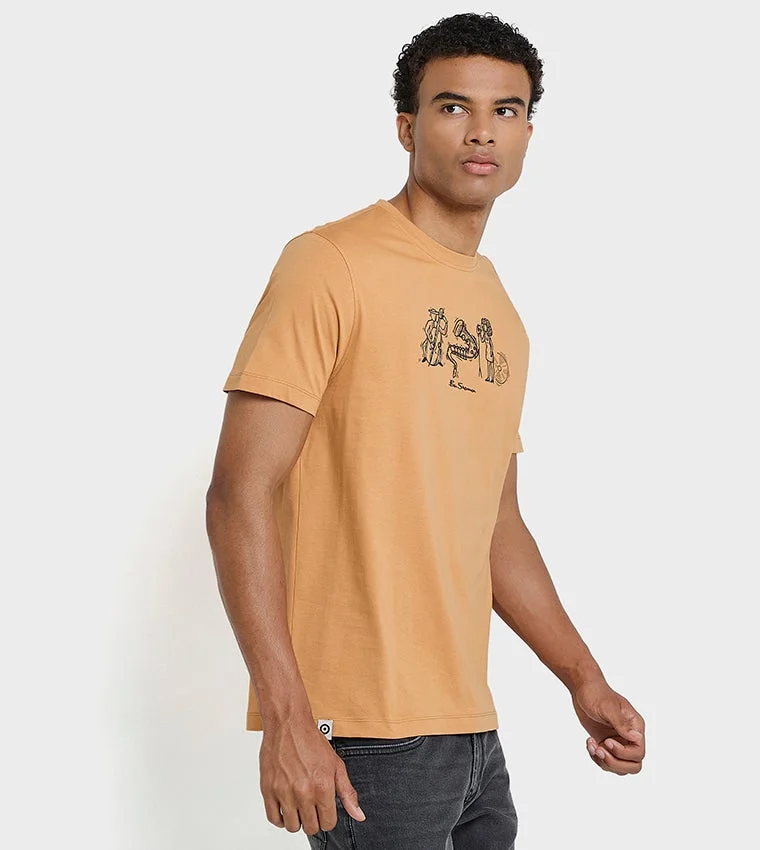 Ben Sherman  Ben Sherman Men's Crew Neck Short Sleeve Printed T-Shirt for Men | Best Price UAE