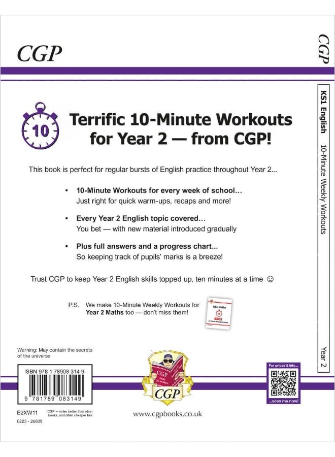 Coordination Group Publications Ltd (CGP) KS1 English 10-Minute Weekly Workouts - Year 2 - Image 2