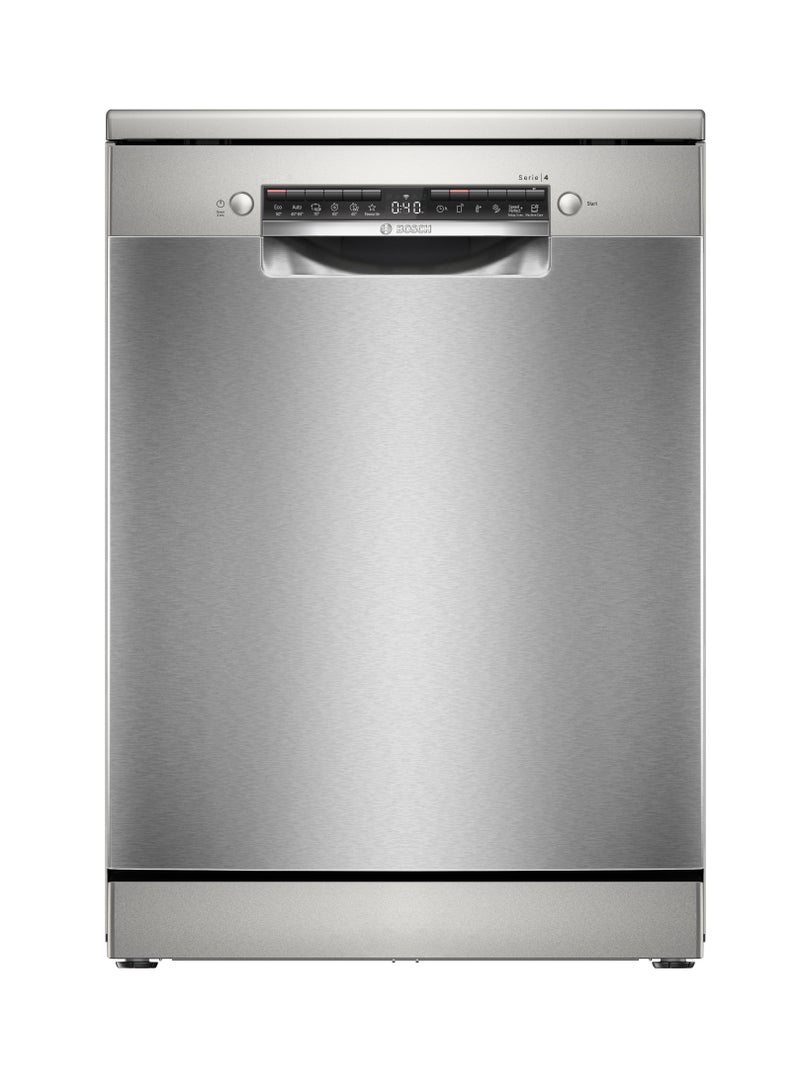 بوش 13 إعدادات للأطباق، غسالة صحون قائمة بذاتها، 6 برامج، محرك EcoSilence و Home Connect، السلسلة 4، SMS4HMI25M فضي إنوكس - Image 1